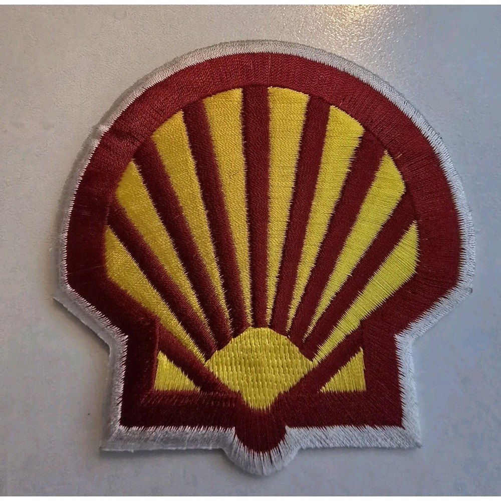 Vintage Shell Gas Oil Clam Shell Logo Embroidered Iron On Sew On Patch